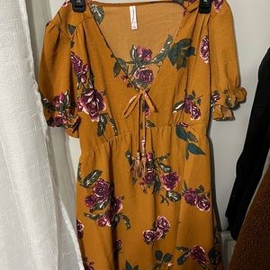 Burnt orange Sun dress with tassels